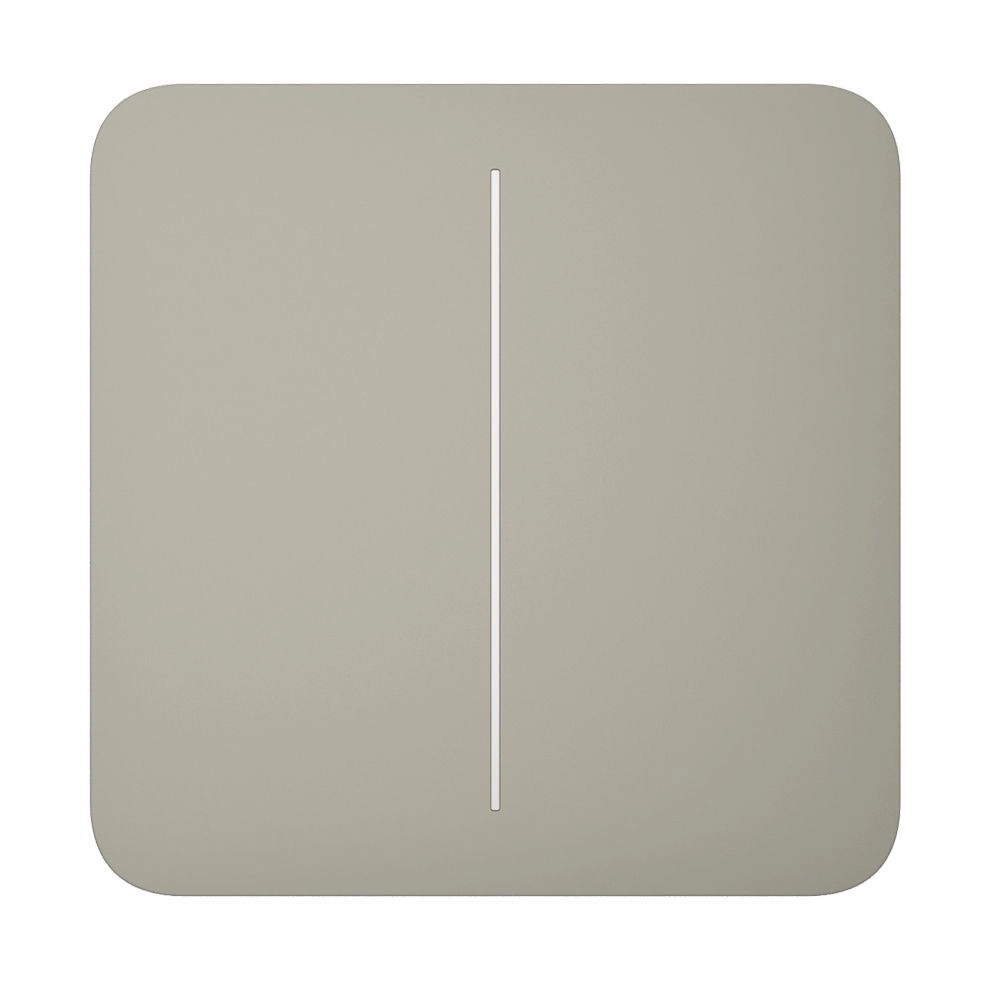 Умный двухклавишный выключатель Ajax LightSwitch (2-gang) Оливковый (Olive) - Фото 3